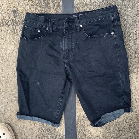 Black jean shorts - Picture 1 of 3